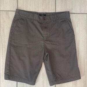 RVCA Gray Flat Front Shorts Casual Style - 34 Waist